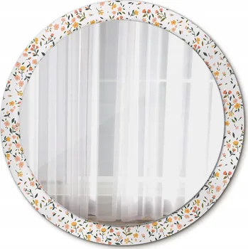 Zrcadlo Moderní Zrcadlo Kulaté Malé kytičky 90cm