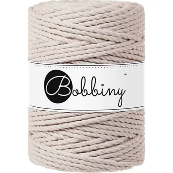 Příze Bobbiny 3PLY Macramé Rope 5 mm 100 m Nude Šňůra