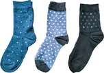 Dámské ponožky Elegant Dots – modré tóny – 3 páry Velikost: 35-38