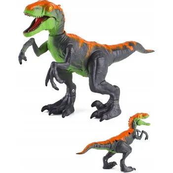 FIGURKA DINOSAURA VELOCIRAPTORA S POHYBLIVÝMI KONČETINAMI A ZVUKEM SVĚTLA