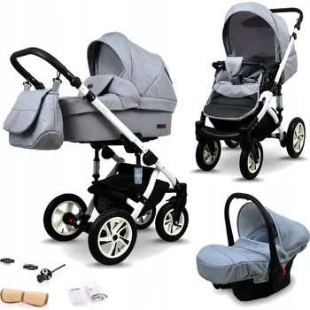 Kočárek Dětský kočárek 3v1 BabyLux Sky Lark sporťák korbička autosedačka