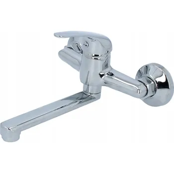 Vodovodní baterie Kuchyňská nástěnná baterie ke dřezu, stříbrná