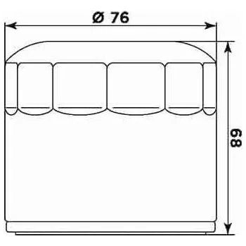 Filtr pro motocykl Olejový filtr MIW HD17002 (alt. HF172C) HD17002