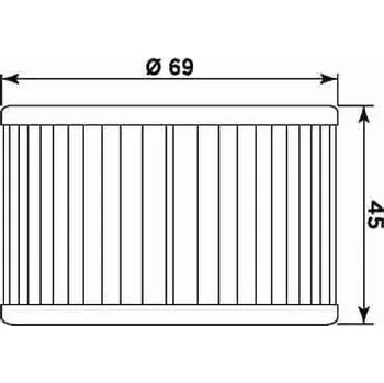 Filtr pro motocykl Olejový filtr MIW KY7004 (alt. HF561) KYMCO Venox 250 2001-2013