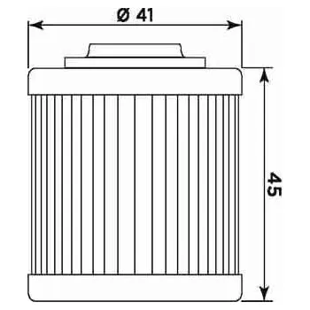 Filtr pro motocykl Olejový filtr MIW BO14002 (alt. HF560) CAN-AM DS 450 2008-2009