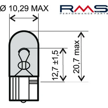 Elektroinstalace pro motocykl Žárovka RMS 246510280 12V 5W, W2.1X9.5D oranžová PIAGGIO/VESPA Liberty 125 IGET 3V 2016-2020