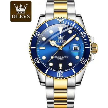 Hodinky Pánské analogové hodinky s kovovým páskem TF880 Barva (Varianta): Golden Blue