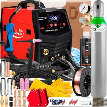 Svářečka Svářečka MIG/MAG, MMA, TIG Weldman 40-220 A 230 V