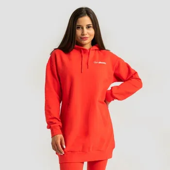 Dámské oblečení Dámská Longline mikina Limitless Hot Red - GymBeam Velikost: M, Barva: červená