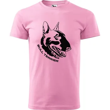 Pánské tričko DOBRÝ TRIKO Pánské tričko s potiskem Bull Terrier Velikost: L, Barva: Růžová