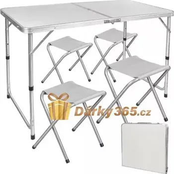 kempingová židle Skládací kempingová sedací souprava bílá