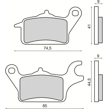 Brzdová destička Brzdové destičky RMS 225103550 přední organické 225103550