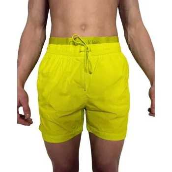Pánské kraťasy Pánské šortky Calvin Klein KM0KM01104 neon žlutá S