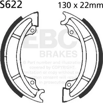 Brzda pro motocykl Sada brzdových čelistí EBC S622 S622