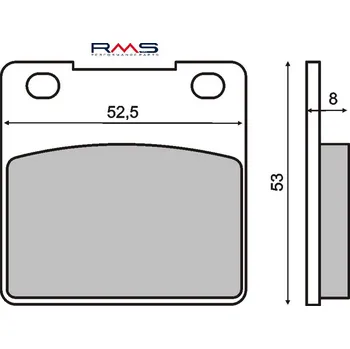 Brzdová destička Brzdové destičky RMS 225101190 organické 225101190