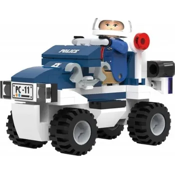 ostatní stavebnice Sada kostek kompatibilní s Lego, Policejní čtyřkolka