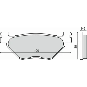 Brzdová destička Brzdové destičky RMS 225103130 organické YAMAHA TDM 900 (ABS) 2002-2010