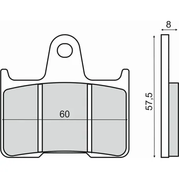 Brzdová destička Brzdové destičky RMS 225103110 organické SUZUKI GSX-R 750 2004-2005