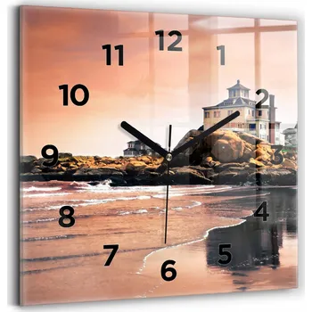 Hodiny Nástěnné hodiny Wallfluent růžové 30 cm