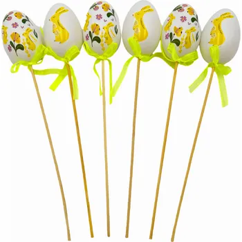 Velikonoční dekorace SET 6ks - Zapichovací velikonoční vajíčka A5234