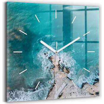 Hodiny Nástěnné hodiny Wallfluent modré 30 cm