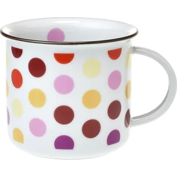 Hrnek Tina 380 ml Hnědé puntíky