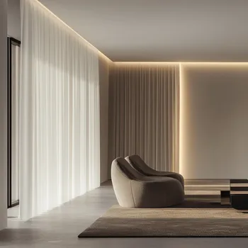 Voál GERSTER s olůvkem výška 290 cm, SMETANOVĚ BÍLÁ, , odběr od 20 bm