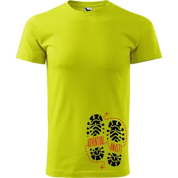 Pánské tričko DOBRÝ TRIKO Pánské tričko Adventure awaits Velikost: M, Barva: Limetková