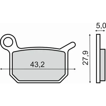 Brzdová destička Brzdové destičky RMS 225103220 organické HUSQVARNA TC 50 2017-2017