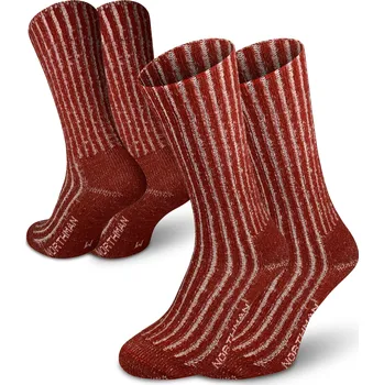 Pánská móda Northman Turistické/domácí merino ponožky Perun Merino 2-pack Velikost: 36-38 Červené Turistické/Domácí Merino Ponožky