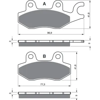 Brzdová destička Brzdové destičky GOLDFREN 332 AD PEUGEOT Metropolis 400 2017-2018