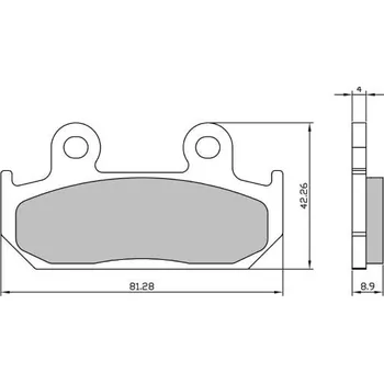 Brzdová destička Brzdové destičky RMS 225103700 přední homologované organické HONDA CB 450 S 1986-1989