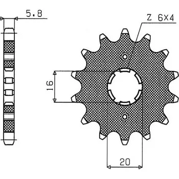 Řetězová sada pro motocykl řetězové kolečko pro sekundární řetězy typu 520, SUNSTAR (11 zubů) KAWASAKI KX 125 1980-1993