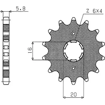 Řetězová sada pro motocykl řetězové kolečko pro sekundární řetězy typu 520, SUNSTAR (13 zubů) KAWASAKI KX 125 1980-1993