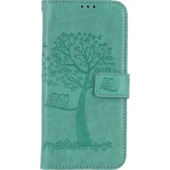 Pouzdro na mobilní telefon Pouzdro Samsung A55 knížkové Zelený strom sovičky (kryt neboli obal na Samsung A55)