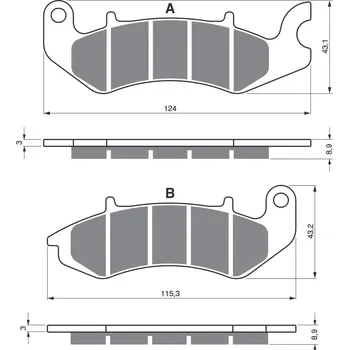 Autodíl Brzdové destičky GOLDFREN 393 AD BENELLI BN 125 2018-2021