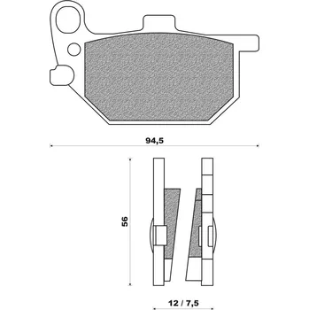 Brzdová destička brzdové destičky (směs ROAD TOURING ORGANIC) NEWFREN (2 ks v balení) YAMAHA XV 750 Virago 1981-1984