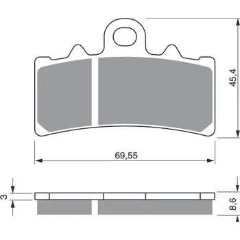 Brzdová destička Brzdové destičky GOLDFREN 305 AD STREET KTM Duke 390 2013-2020