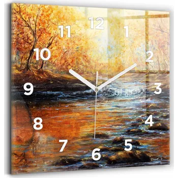 Hodiny Nástěnné hodiny Wallfluent žluté 30 cm