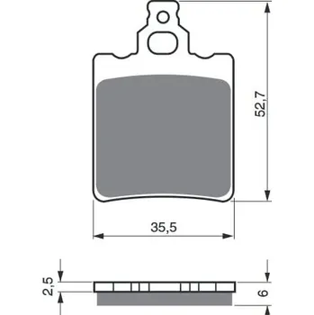 Brzdová destička Brzdové destičky GOLDFREN 096 K5 APRILIA MX 50 2003-2004
