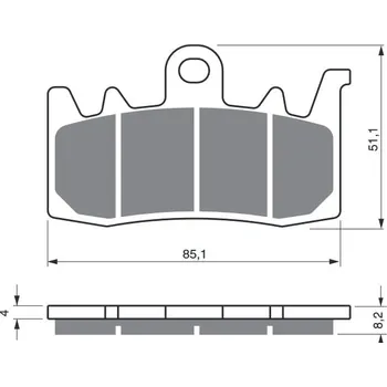 Brzdová destička Brzdové destičky GOLDFREN 328 AD STREET BENELLI BN 600 2014-2016
