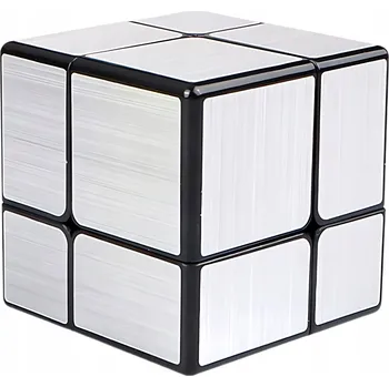 Hlavolam Zrcadlová kostka 2x2x2 Mirror Cube stříbrná, rychlá 2x2, logická hra