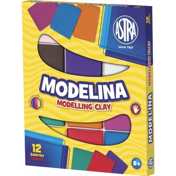 Modelovací hmota Modelína Astra, školní modelína pro děti, modelína na výtvarné práce, 12 ks