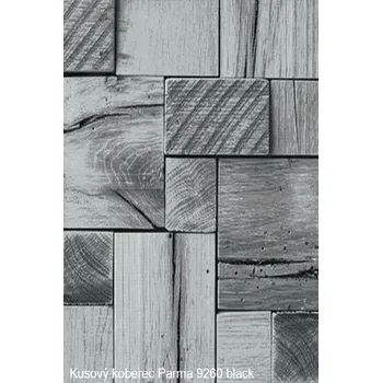 Abstraktní kusový koberec Parma 9260 black: 80 x 150 cm