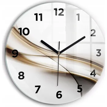 Hodiny Ozdobné nástěnné hodiny s krásnou grafikou Abstraktní linie kulatý průměr 30 cm