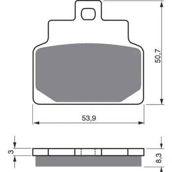 Brzdová destička Brzdové destičky GOLDFREN 170 AD STREET 170 AD