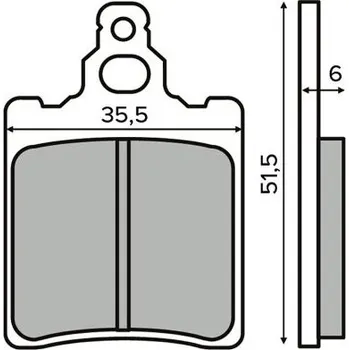 Brzdová destička Brzdové destičky RMS 225103610 bez homologace APRILIA MX 125 2004-2004