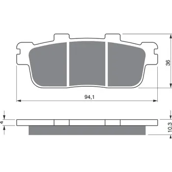 Brzdová destička Brzdové destičky GOLDFREN 286 AD STREET SYM GTS 250 Joymax 2006-2017