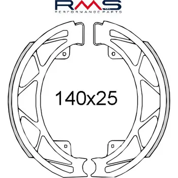 Brzda pro motocykl Brzdové čelisti RMS 225120560 PIAGGIO/VESPA Liberty 50 4T 2009-2017