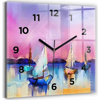 Hodiny Nástěnné hodiny Wallfluent růžové 30 cm